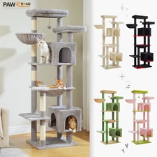 PAWZ Road 69" Tall Cat Tree for Indoor Large Cats Adult with Scratching Post Toy