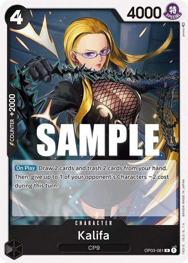 NM One Piece TCG Kalifa Rare OP03-081 Pillars of Strength 2023
