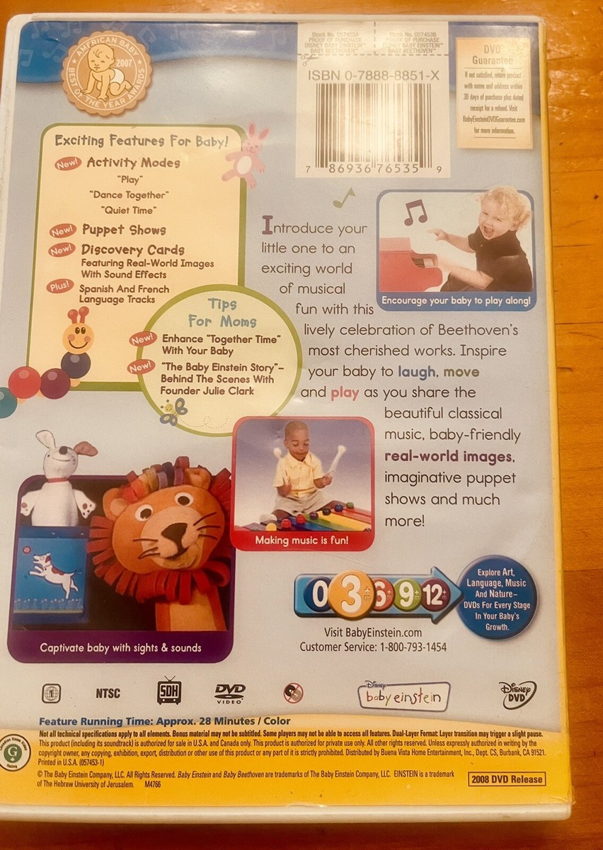 Disney Baby Einstein - Baby Beethoven (DVD, 2008, 10th