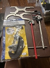 Lot Of (5) Plumbing Hand Tools Basin Wrenches Pipe Cutter Drain Tools