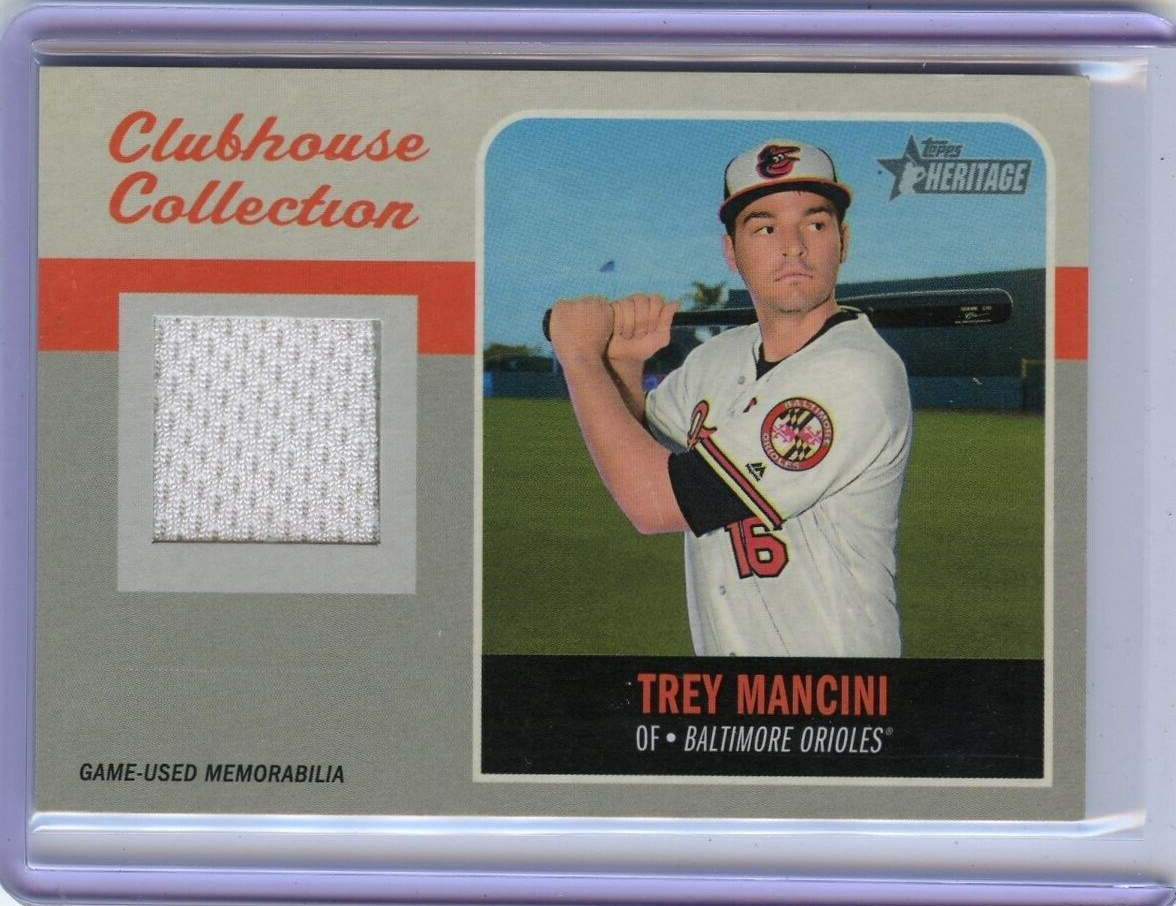 2019 Topps Heritage Relic Trey Mancini Baltimore Orioles #CCR-TM