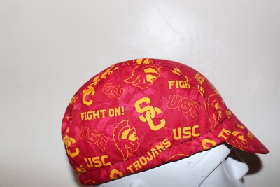 CYCLING CAP USC TROJANS FIGHT FIGHT HANDMADE IN USA   S M L