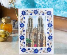 8"x6" white Marble Photo frame Storage Pietradura Art Living home Room Decor c1