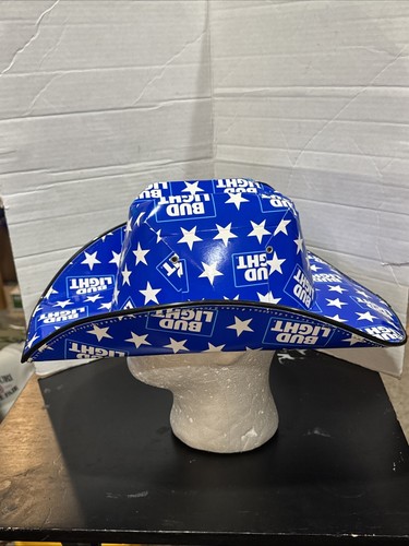 Budweiser & Bud Light Cowboy Hat Cardboard Beer Party Hat One Size Fits Most - Picture 10 of 13