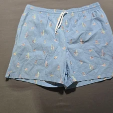 Men’s Chubbies Classic Swim Trunks Blue Surfing Parasail Swim Shorts Size XL