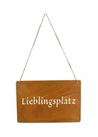 Riffelmacher Schild Zum HäNgen Lieblingsplatz 30 X 20 Cm Deko-Accessoires