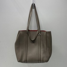 Marc Jacobs Taupe Grey Pebbled Leather The Tag Tote Bag Red Interior Medium