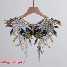 Vintage Chinese Cape Collar Wedding Shawl Embroidery Casual Bohemian Scarf Cloak