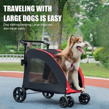 XXL Large Dog Stroller Outdoor Pet Jogger Stroller Easily Walk 25.5x39.4x42 inch