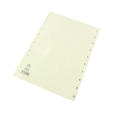 Whitebox WX01353 A4 Polypropylene Index - White
