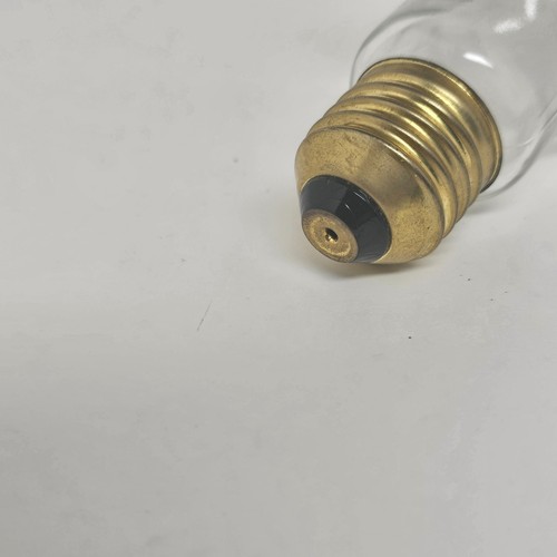 Light Bulb Shaped Glass Bottle w/ Brass Cap – Novelty Jar, Decor, Craft Supply – - Picture 3 of 4