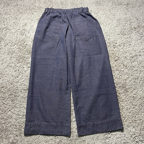 Pantalones de Trabajo True Vintage Hechos en Francia Algodón Azul Marino Oscuro Sueltos - Imagen 10 de 11