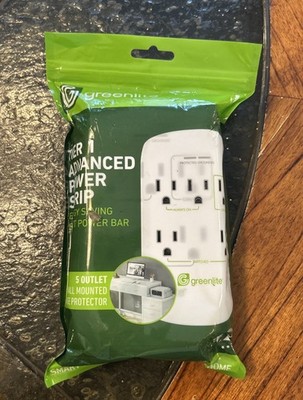 Greenlite 5 Outlet Tier 1 Advanced Power Strip Wall Mount Surge Protector SEALED