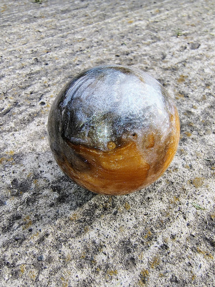 Perilla de cambio de marcha de mármol personalizada 3/8-16 rosca tamaño naranja, plata perla  Foto 2 de 4