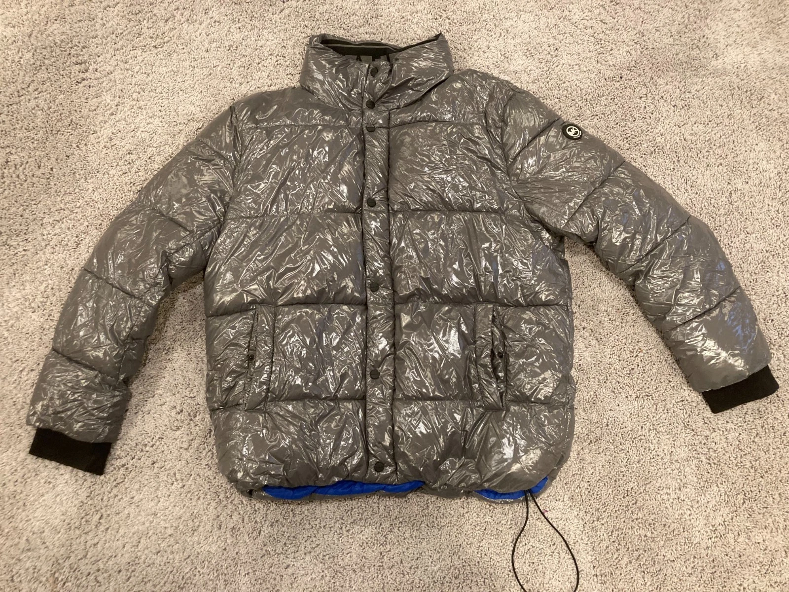 Vintage Michael Kors Gray Puffer Jacket Mens XL Full Zip