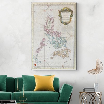 1752 Sea Chart of Philippines   Islands, Coasts Depths & Spanish Colonial Routes