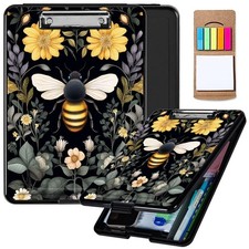 Clipboard with Storage,Plastic Storage Clipboard with Low Profile Clip, Heavy...
