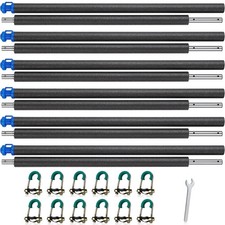 6PCS Universal Trampoline Enclosure Poles, Trampoline Poles Kits with Caps  ...