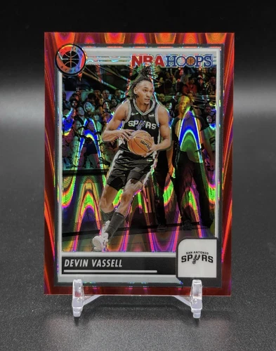 Devin Vassell 2023-24 Panini NBA Hoops Premium Stock #232 Red Seismic Prizm /199