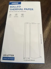 JADEN’S Rolled Thermal Printer Paper Pack of 4 Rolls 8.5 x 11