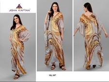 Maxi Kaftan Kleid Damen – Seide – Sommer Strand Tunika