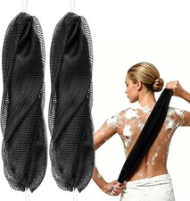 African Net Sponge Authentic, Loofah, Bath Sponges 2 Pack Black Exfoliating