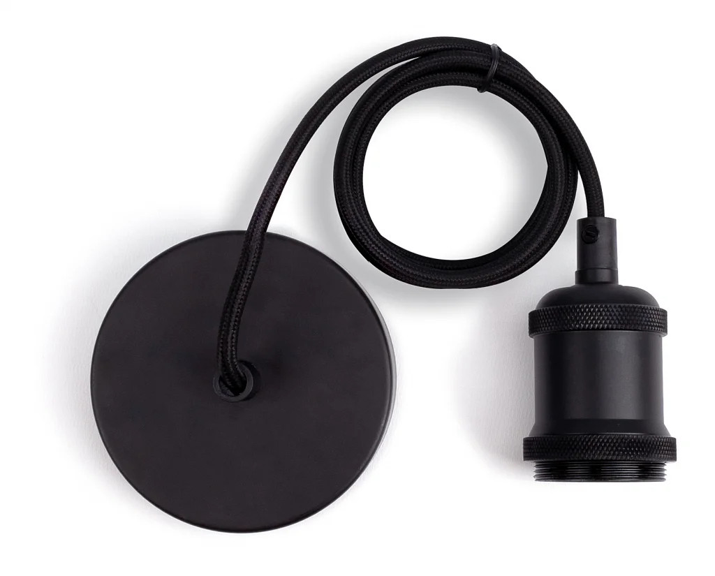 Ceiling Light Black Verlig Pendant Lamp Holder E27 Screw ES Integral ILDIB030