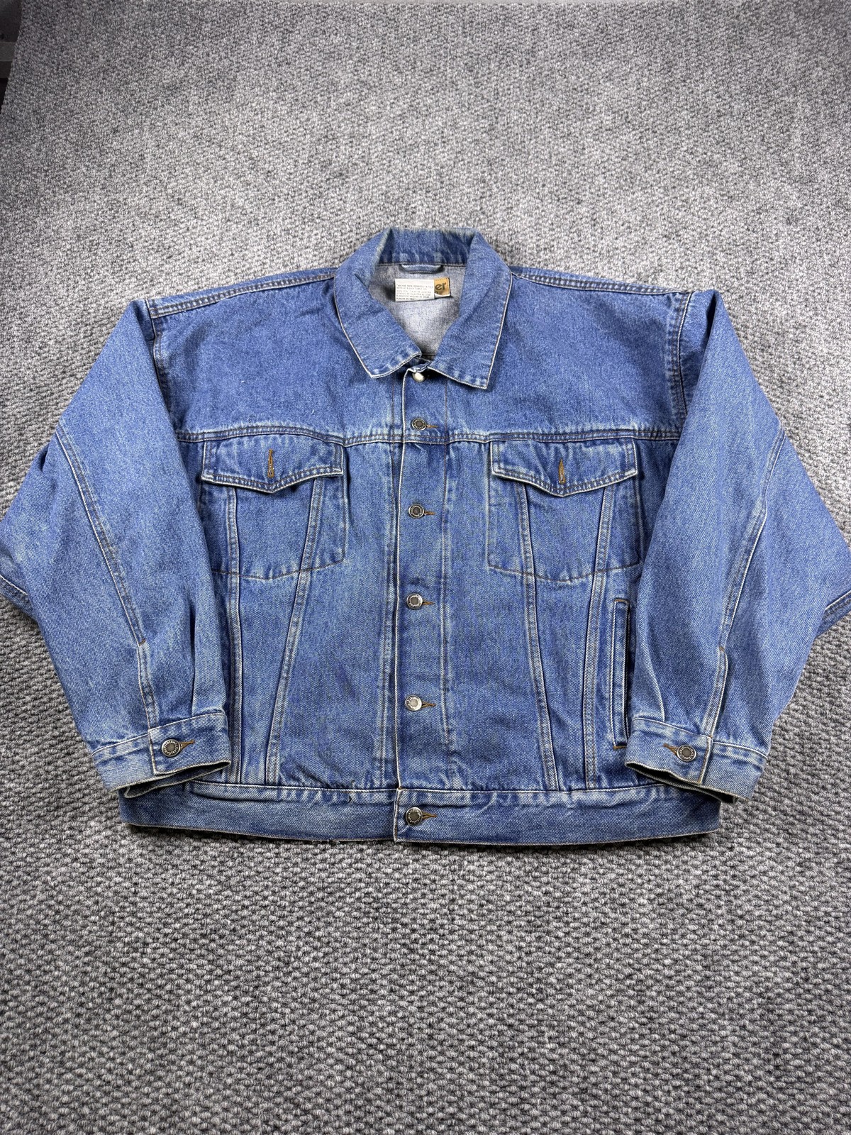 Wrangler Hero Denim Jacket Womens 1X Plus Blue Button Front 