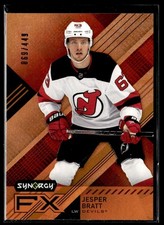 2021-22 Upper Deck Synergy FX Orange Jesper Bratt 069/449 New Jersey Devils