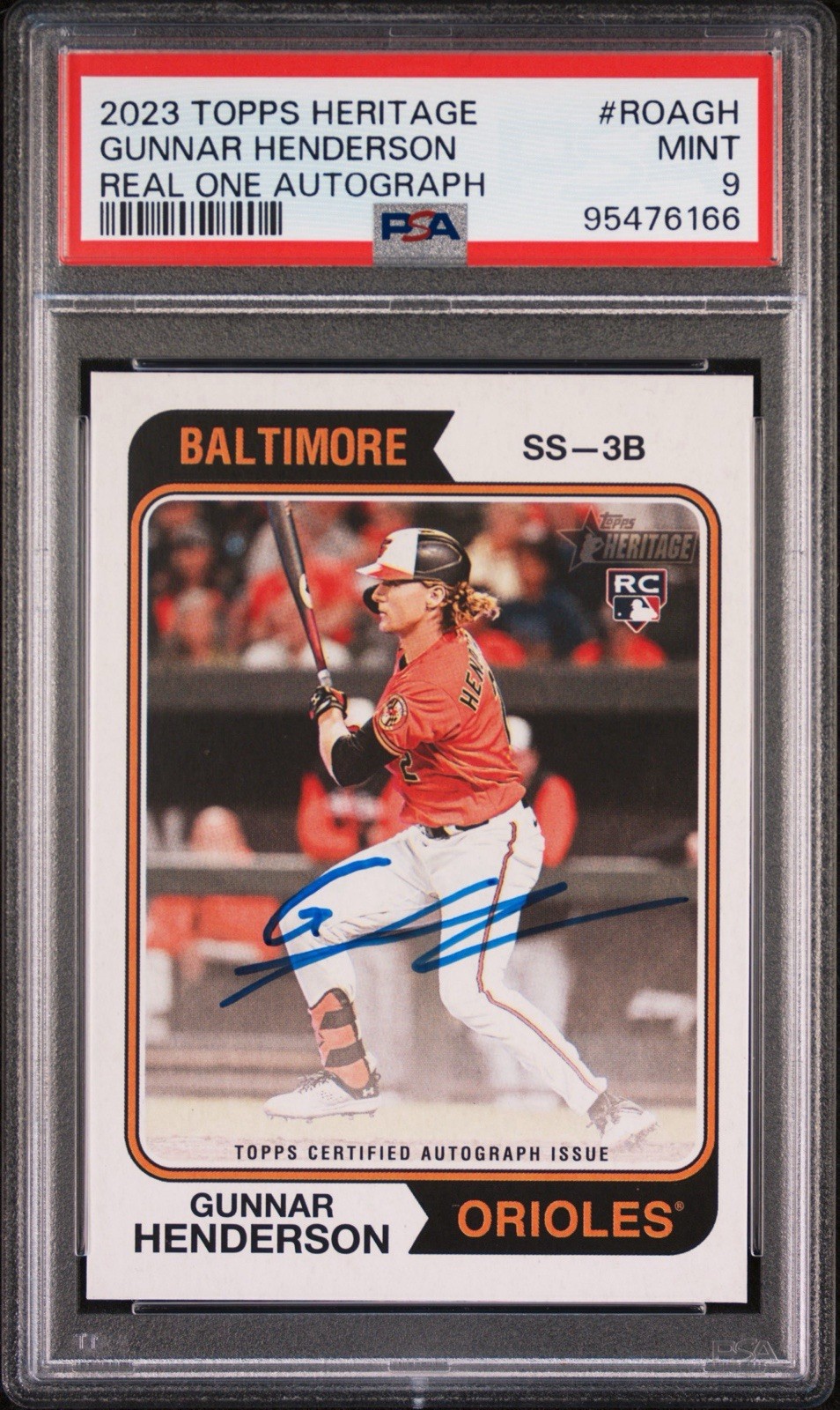 2023 Topps Heritage - Real One Autographs Gunnar Henderson #ROA-GH (AU, RC)