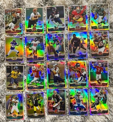 2013 Topps Chrome Football Refractor Lot 100 Cards Veterans Stars RC s