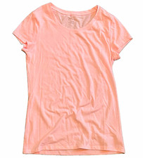 No Boundaries Girls Pink Solid Crew Neck Shor...