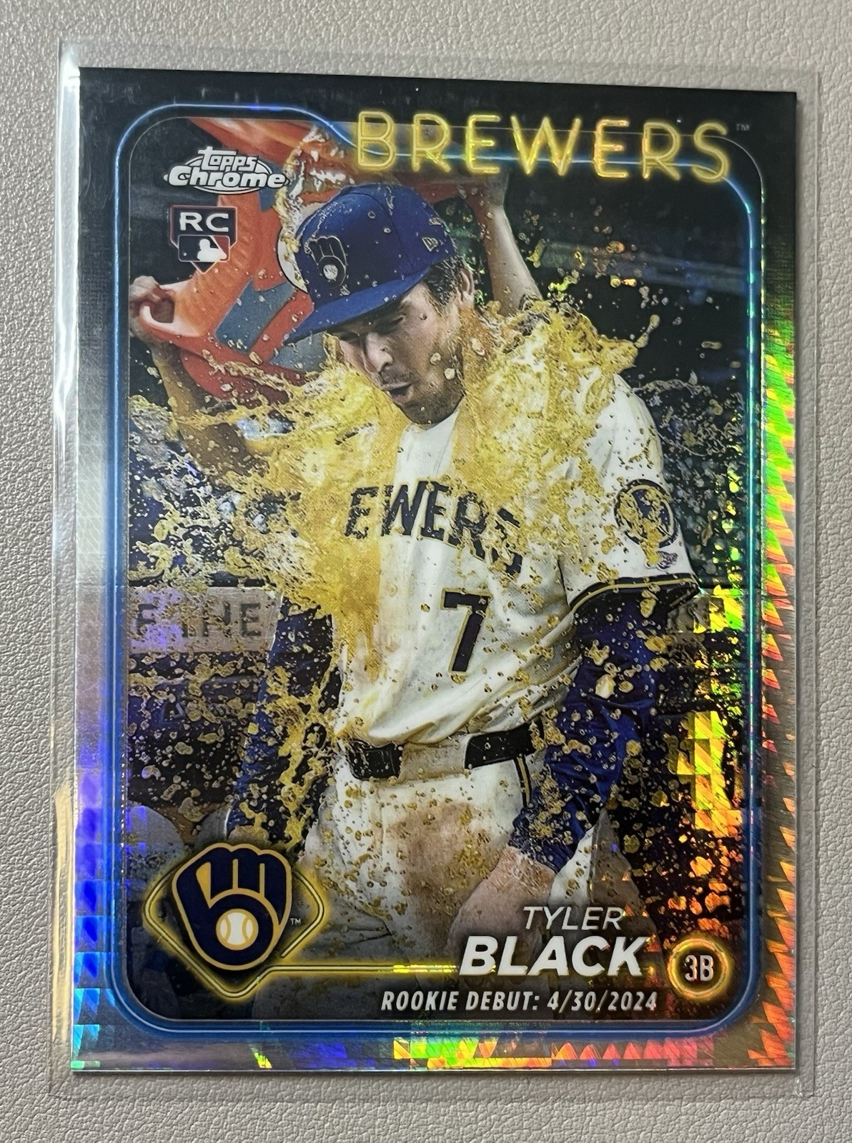 2024 Topps Chrome Update Tyler Black Rookie Debut Prism Refractor #USC124