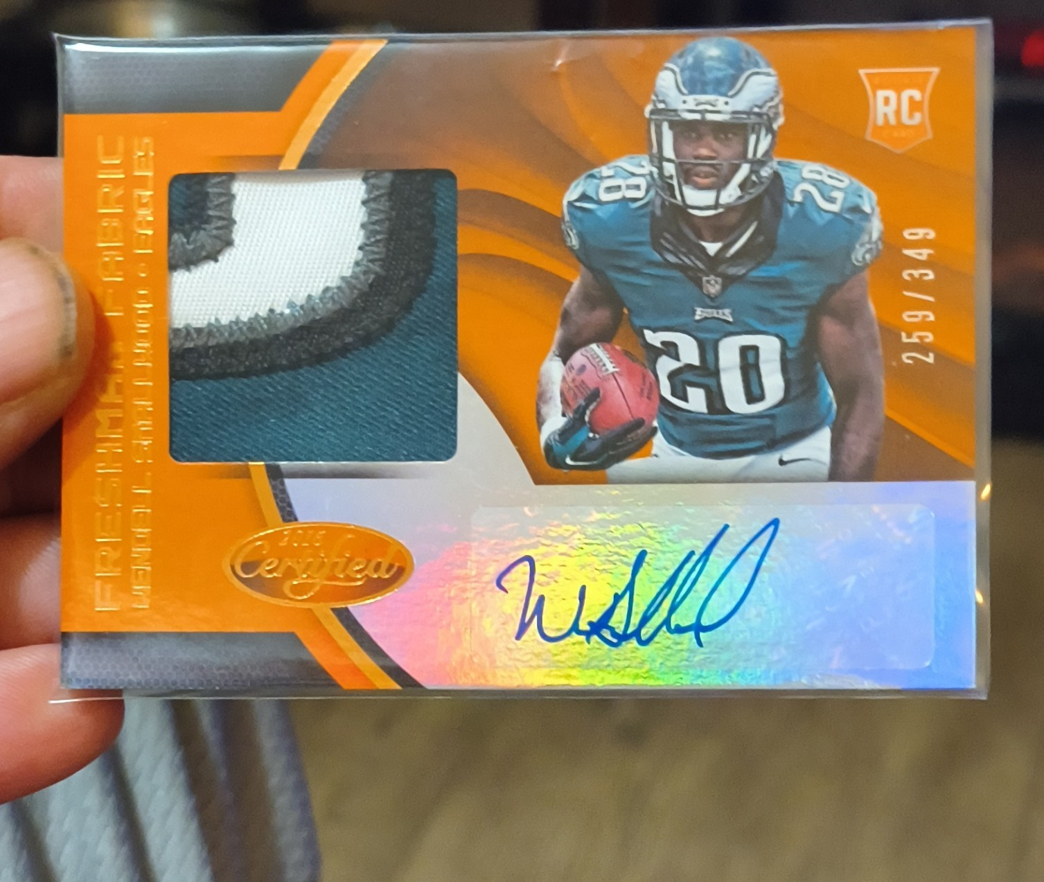 Wendell Smallwood Panini Certified #234 Mirror Orange