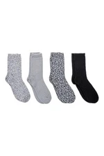 Comfort Code Women's 4-pack Plush Popcorn Lounge Socks Marshmallow