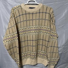 Vintage 90s Nautica Beige Crewneck Sweater Men  s Size XL