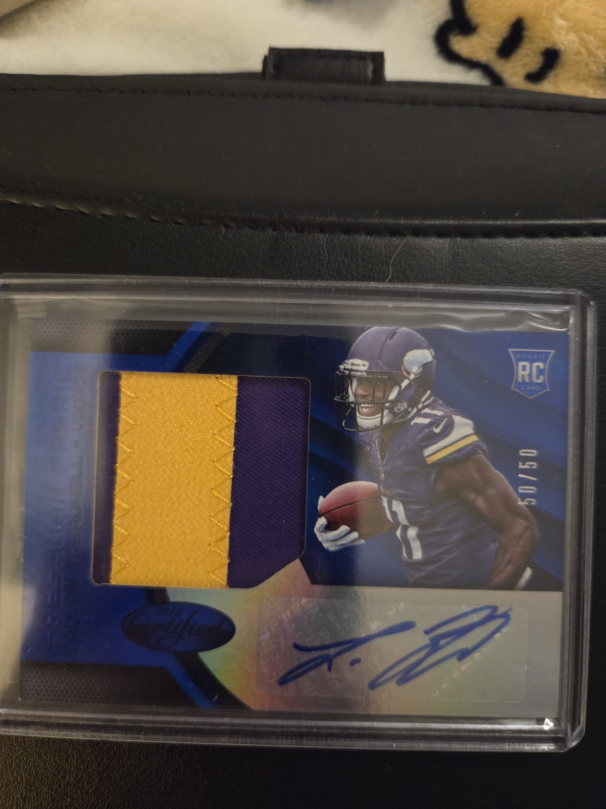 Laquon Treadwell Panini Certified #208 Freshman Fabric Mirror Orange Signature