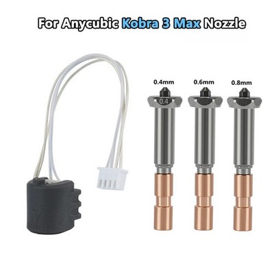 For Anycubic Kobra 3 Max Ceramic Hotend Hardened Steel Nozzle 3D Printer Parts