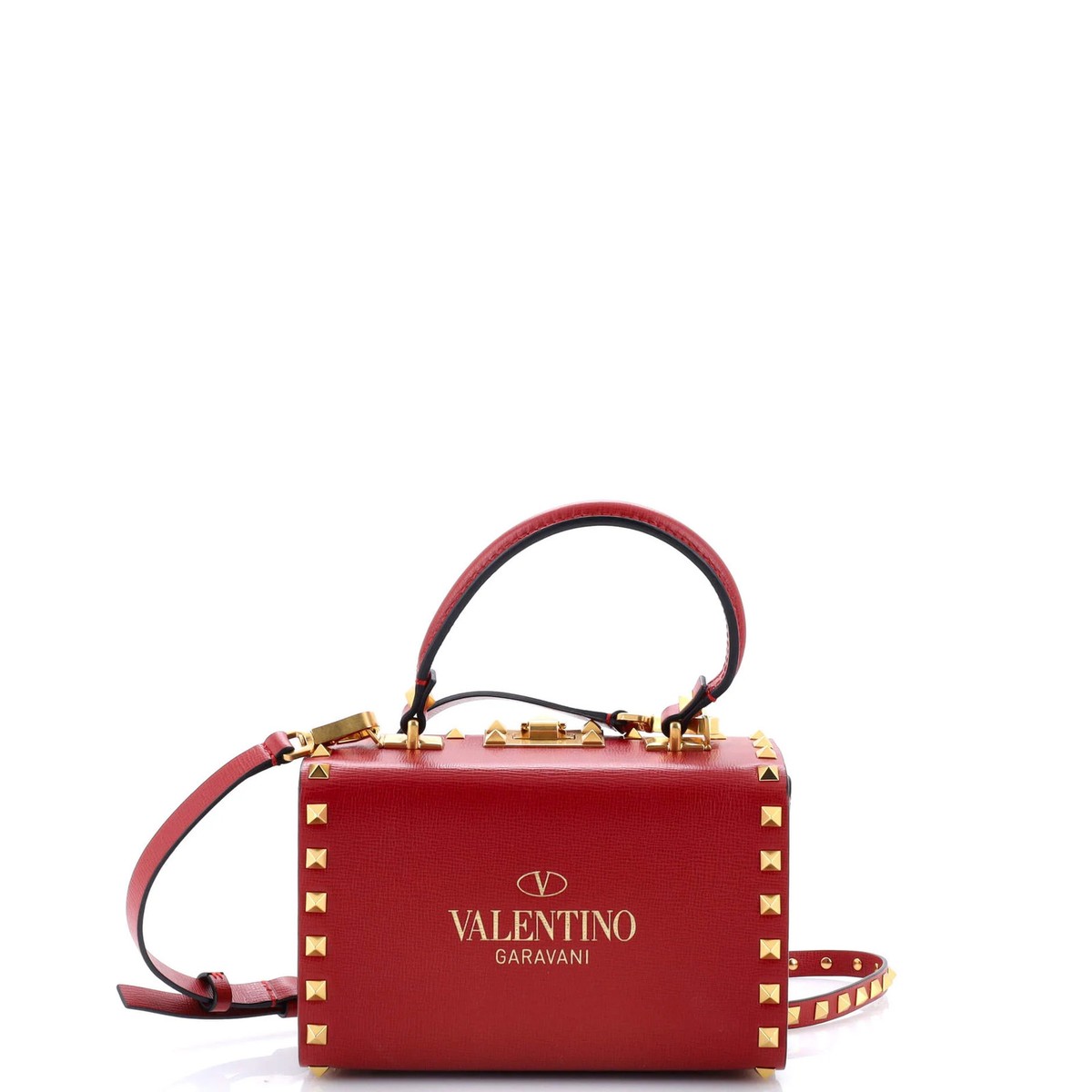 valentino garavani ターンロック 2way バッグ RED Valentino Garavani Rockstud Alcove Box Bag Leather | eBay
