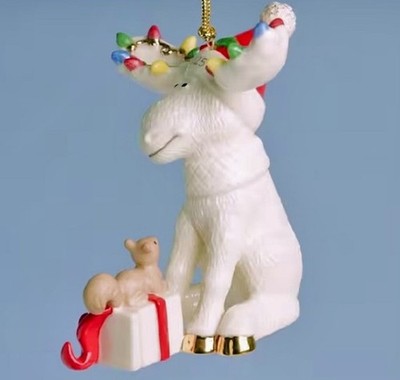 Lenox MARCEL the MOOSE 2025 Ornament Porcelain 24k NIB Only 7 left