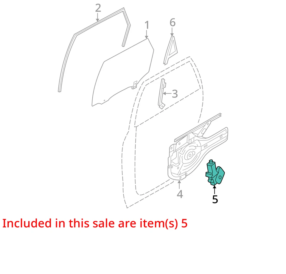 Motor ventana eléctrica trasera izquierda conductor Hyundai Tucson 2005-2009 L7V3D Foto 3 de 4