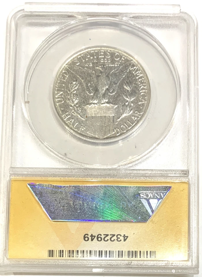 1915 S Panama Pacific  Half Dollar  - ANACS slabbed AU 50   LOW MINTAGE & RARE - Image 2 of 4