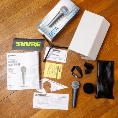 Shure Beta 58A Dynamisches Gesangsmikrofon Vocal Mikro OVP Tischstativ