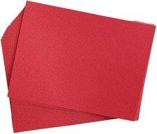 9" x 12" Mediumweight Holiday Red Construction Paper, 50 Sheets Ages 3 ,