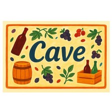 Plaque de porte en métal Cave