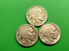 1935 PDS Buffalo Nickel Set. 3 Full Date Coins. 58m 12m 10m Minted.