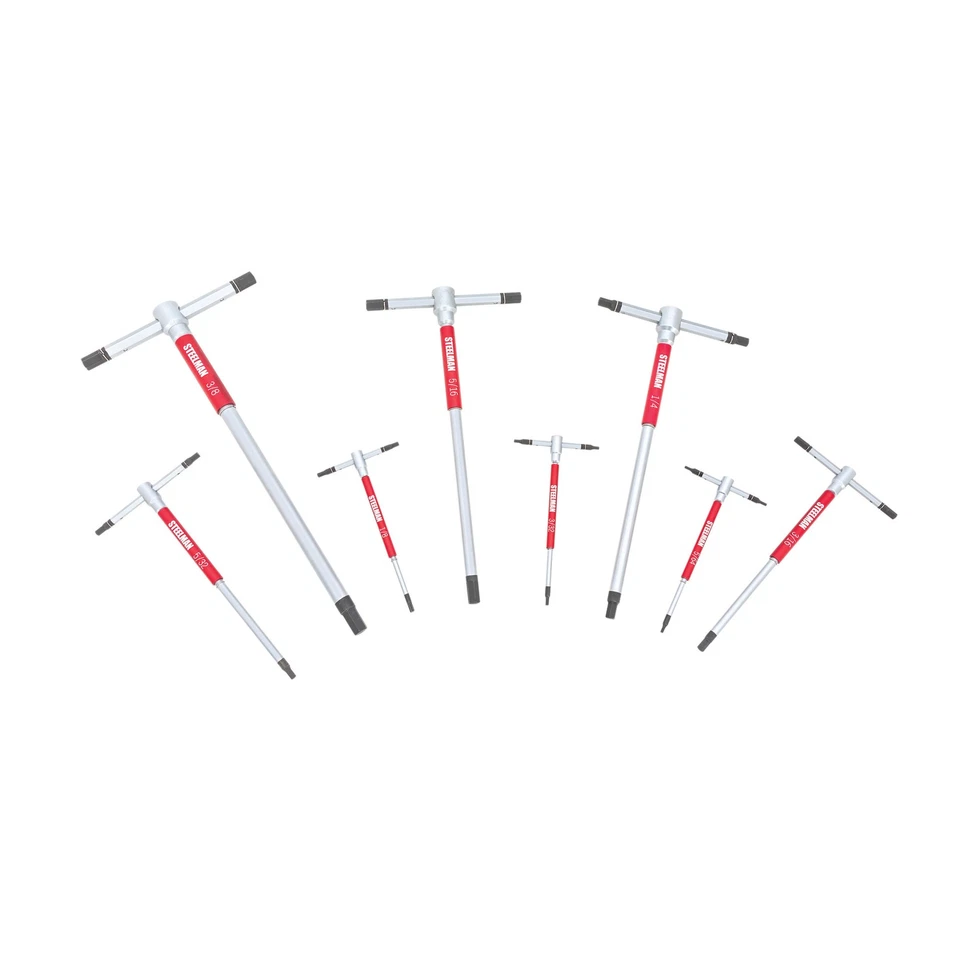 Steelman 8-PC Sliding T-Handle SAE Hex Key Set with Grip Sleeves, 42601 - Image 2 of 4