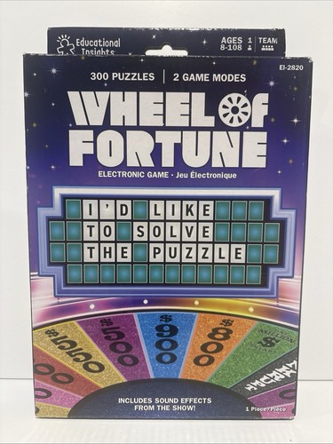 Educational Insights Wheel of Fortune Game - Handheld Electronic Game, Great for