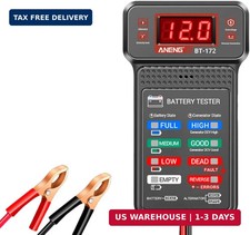 12V Car Battery Tester with LCD Screen  Indication, Universal Car Voltmeter  A
