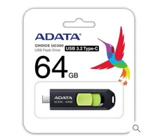 Adata UC300 Type-C USB Flash Drive (Black/Green) - 64GB